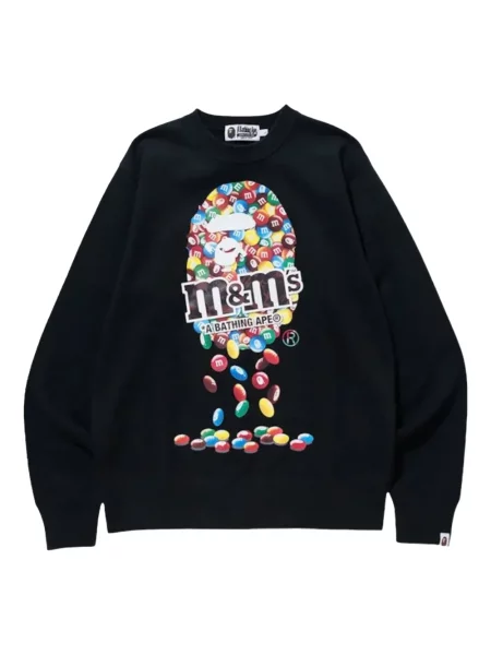 Hanorac crewneck A Bathing Ape® negru