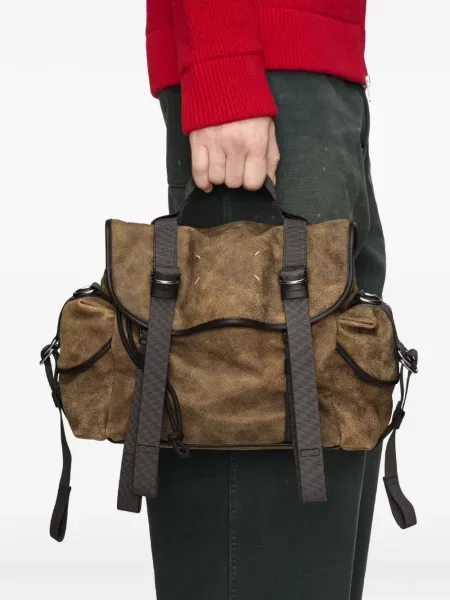 Geantă shopper Maison Margiela din piele maro