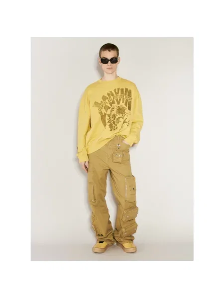 Bluza sportowa Lanvin z nadrukiem żółta