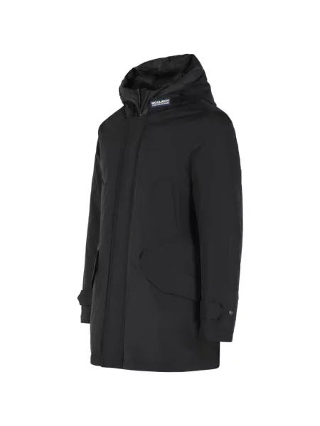 Geacă parka Woolrich cu glugă negru