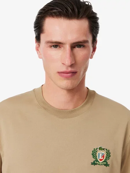 Футболка Lacoste бежевая