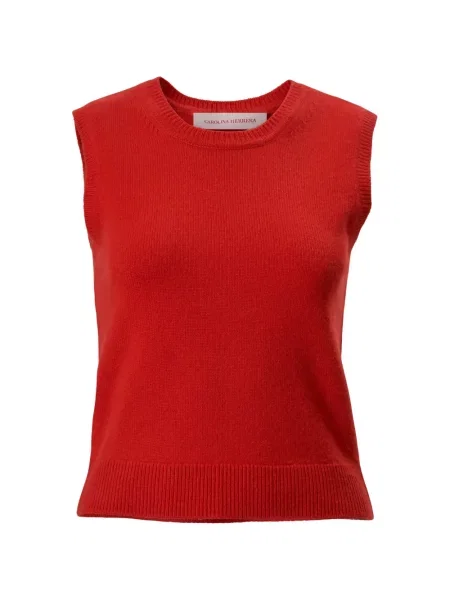 Top Carolina Herrera tricotate roșu