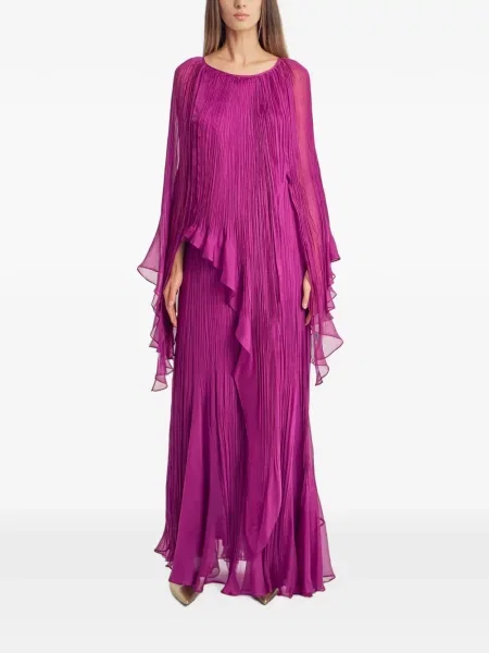 Rochie maxi Irina Schrotter cu volane roz