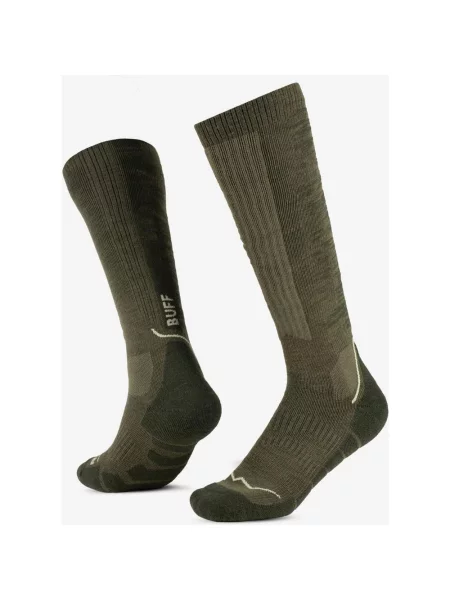 Skarpety Buff Merino Heavyweight Over The Calf oliwkowy S zielony