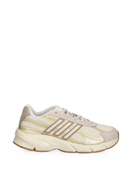 Ριγέ τρέξιμο μπουφάν Adidas με αυτόγραφο καφέ