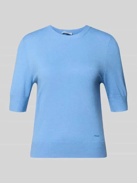 T-shirt o kroju slim fit z mieszanki S.oliver Red Label niebieska