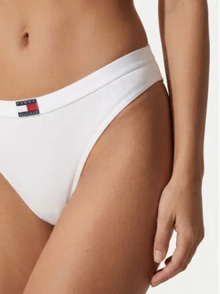 Tommy Hilfiger Underwear Tanga gaćice siva melange / crna bijela