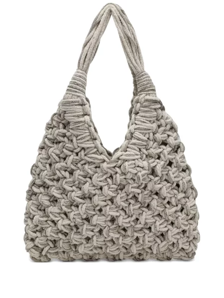 Geantă Hibourama de catifea de cristal