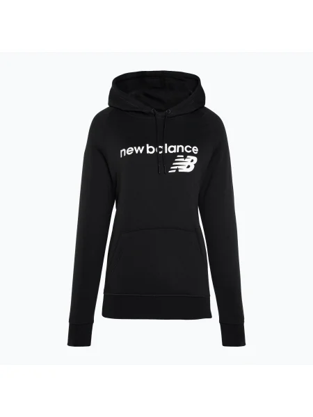 Флийс суичър с качулка New Balance черно