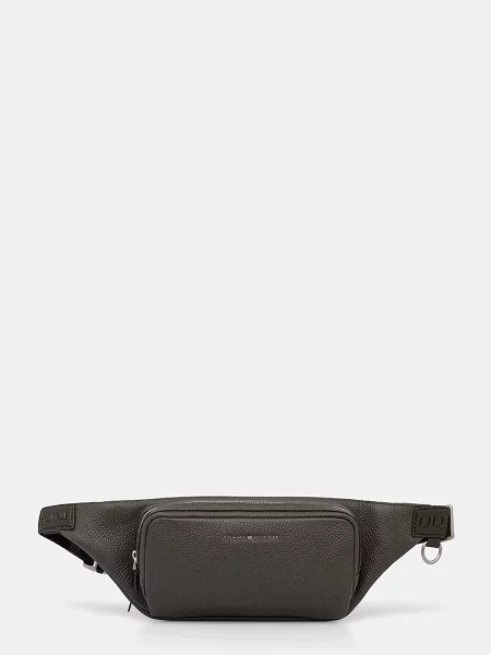 Usnjena opasna torbica Tommy Hilfiger zelena