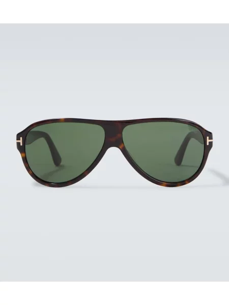 Ochelari de soare aviator Tom Ford maro