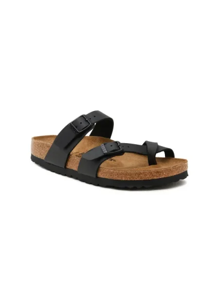Birkenstock Flip flops șlapi Mayario cu adaos de piele | narrow fit negru