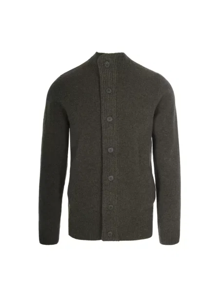 Sweter z golfem Barbour wełniany zielony
