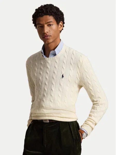 Dlhý polokošeľa Polo Ralph Lauren s dlhými rukávmi béžová