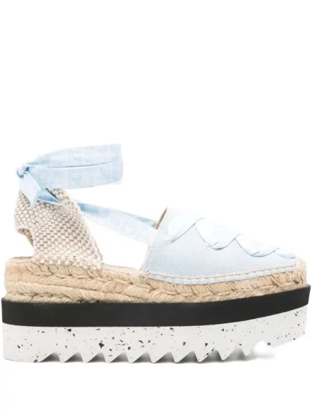 Espadrile Stella Mccartney cu platformă albastru