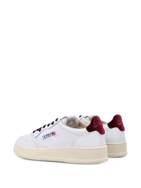 Sneakerși Autry de catifea alb