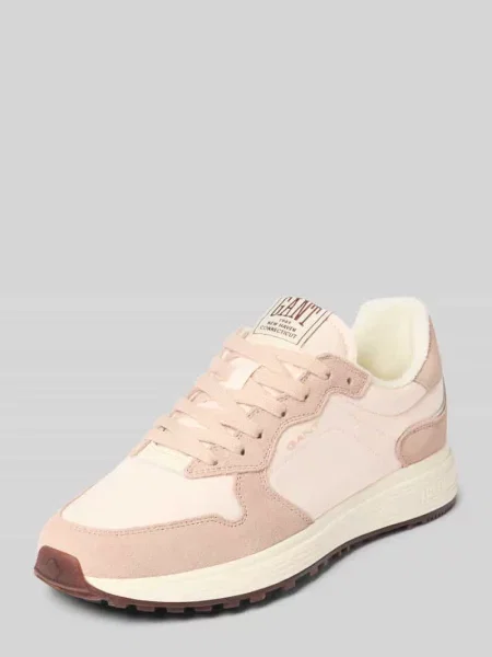 Sneakersy z mieszanki skóry z detalem z logo model Beywin' Gant żółte