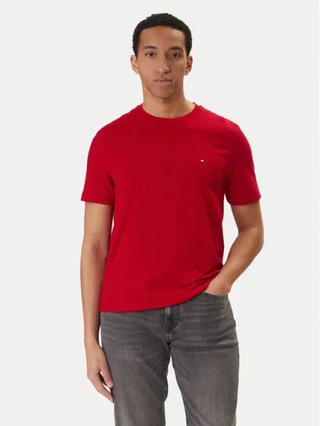 Tommy Hilfiger t-shirt gładki czerwony