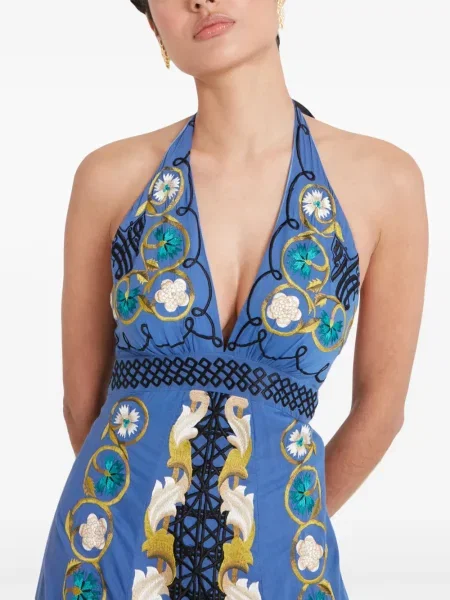Макси рокля Temperley London синьо