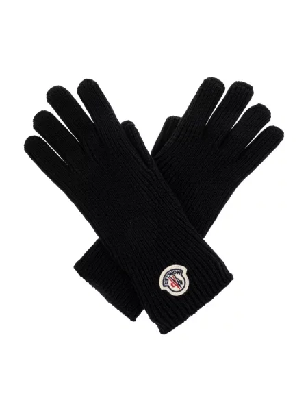 Rękawiczki Moncler wełniane czarne