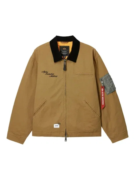 Geacă Alpha Industries cu broderie cu buzunare la mânecă