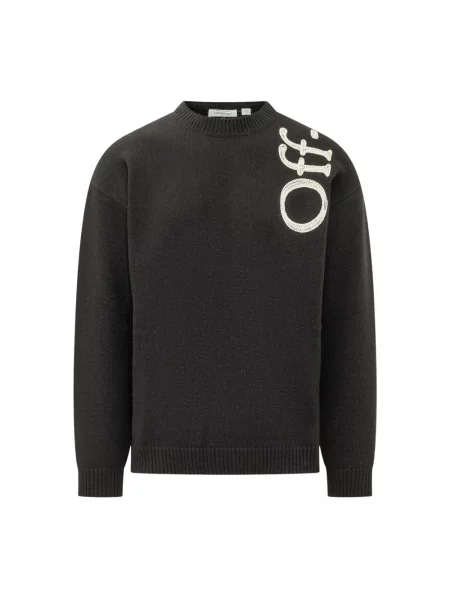 Sweter Off-white z długim rękawem biały