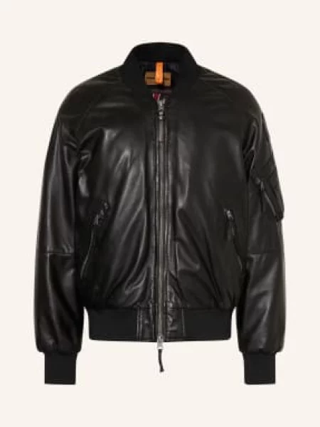 Parajumpers Kožená Bunda Morvin černá