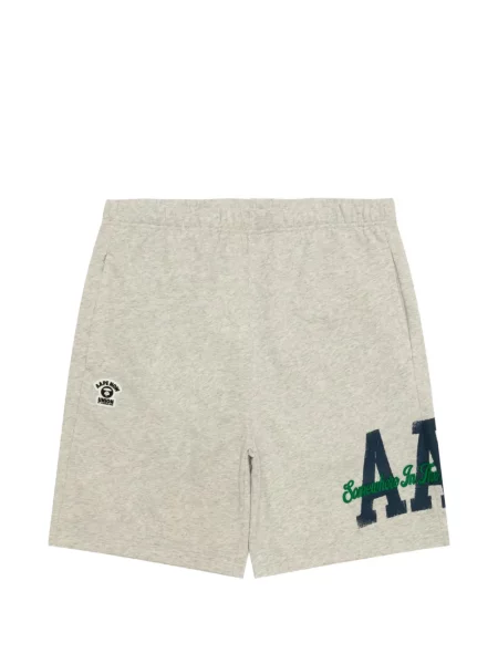 Pantaloni scurți Aape By A Bathing Ape cu broderie cu model camuflaj gri