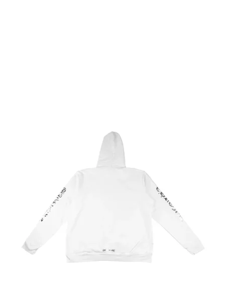 Majica s kapuljačom Chrome Hearts s printom s uzorkom srca bijela