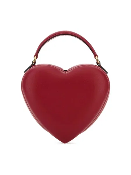 Torebka skórzana Moschino skórzana czerwona