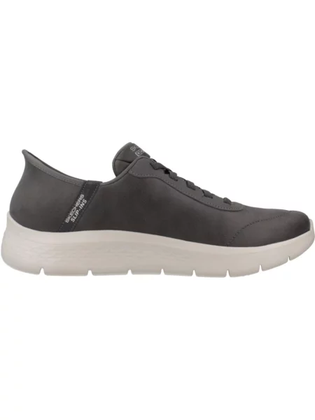 Sneakersy Skechers skórzane szare