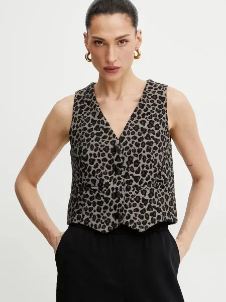 Morgan Vestă elegantă maro