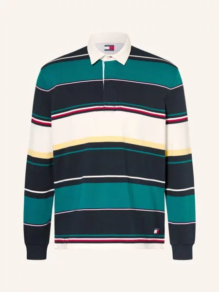 Tommy Jeans Koszulka Do Rugby blau biała