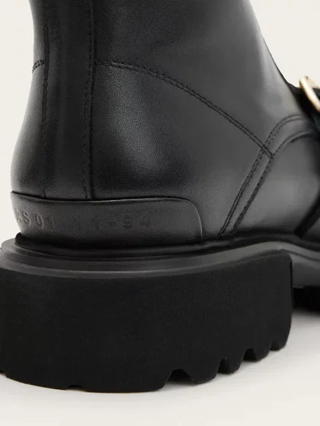 Кожаные ботинки Allsaints черные