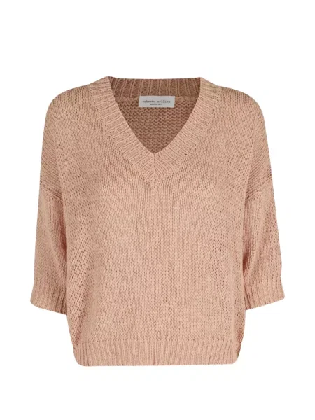 Pulover Roberto Collina cu decolteu în V scurt