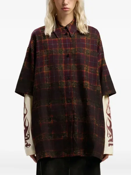 Koszula Palm Angels w kratkę czerwona