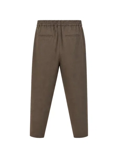 Pantaloni Tombolini conici cu cordon maro
