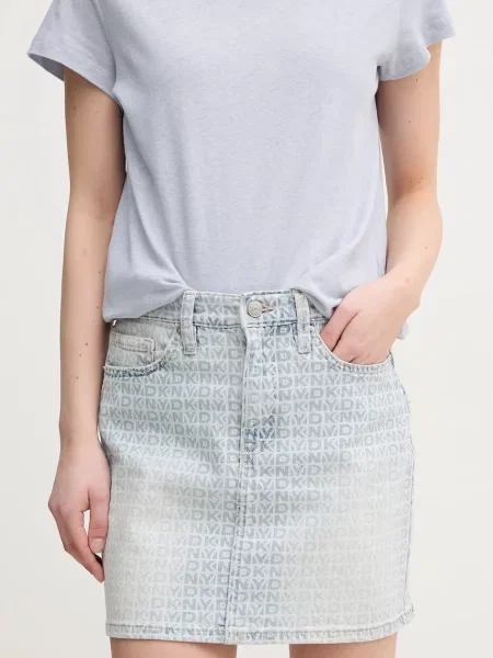 Džínová sukně Dkny mini pouzdrová modrá