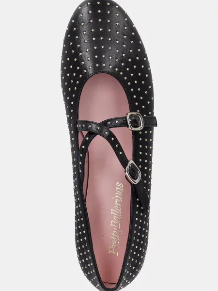 Кожаные балетки Pretty Ballerinas черные