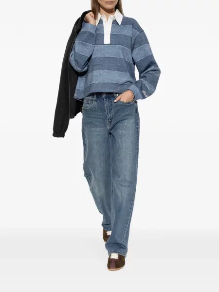 Decupat tricou polo Rag & Bone albastru