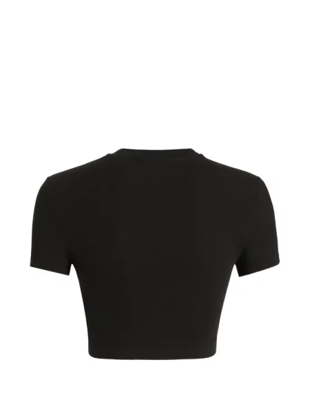 Тениска Dolce & Gabbana от джърси с автограф черно