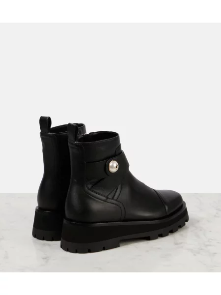 Cizme scurte Jimmy Choo din piele negru