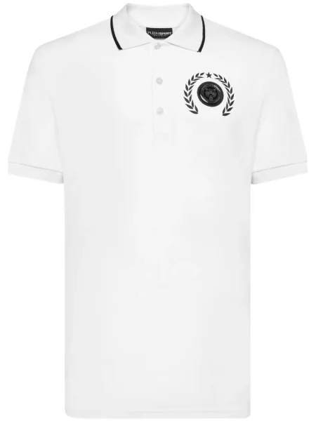 Polo Plein Sport cu imagine alb
