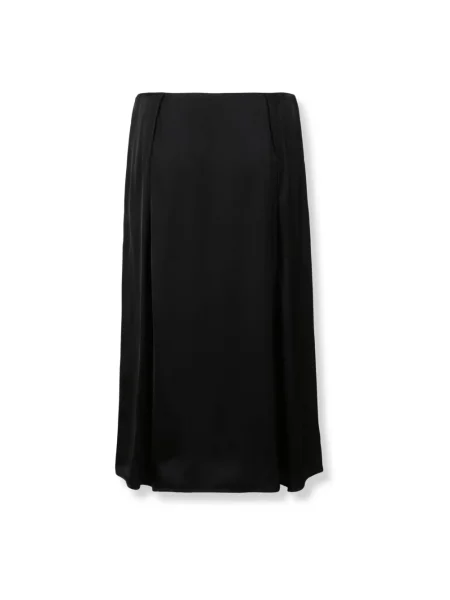 Spódnica midi Jil Sander z wysoką talią czarna