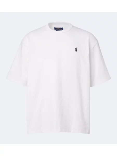 Tricou polo Polo Ralph Lauren din jerseu alb
