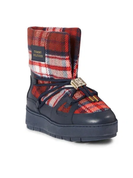 Tommy Hilfiger Cizme de zăpadă Tartan Snowboot albastru