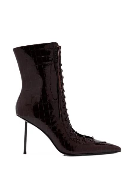 Botine Femme La cu șireturi din dantelă maro
