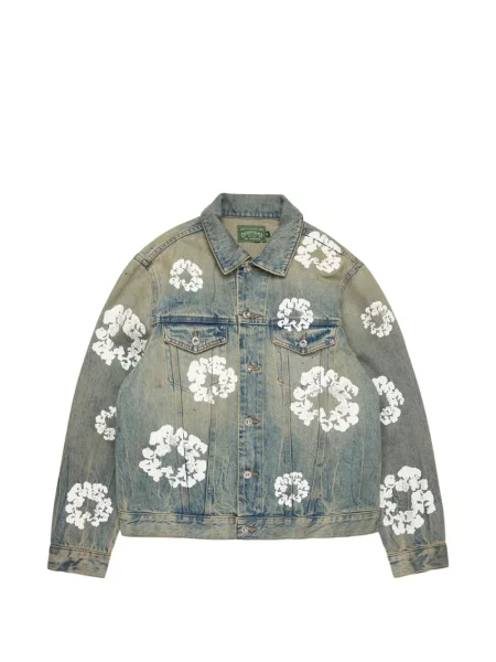 Geacă de blugi Denim Tears cu model floral cu imagine albastru