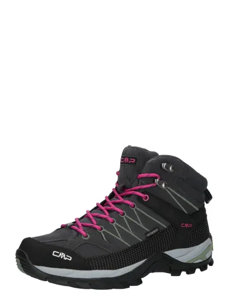 Dámske trekové topánky CMP Rigel Mid Wp anthracite/mineral green sivá