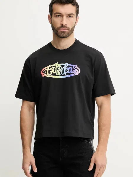 Тениска Adidas Originals с принт черно